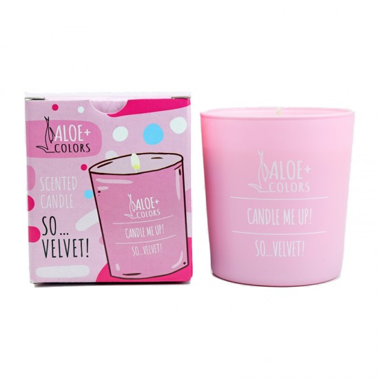 Aloe+ Colors Scented Soy Candle So...Velvet! 220gr - Κερί Χώρου Σόγιας με Άρωμα Πούδρας