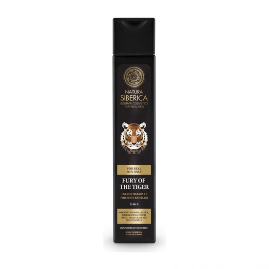 Natura Siberica Men Fury of the Tiger Energy Shampoo 2-in-1 Body & Hair 250ml - Σαμπουάν για Μαλλιά & Σώμα