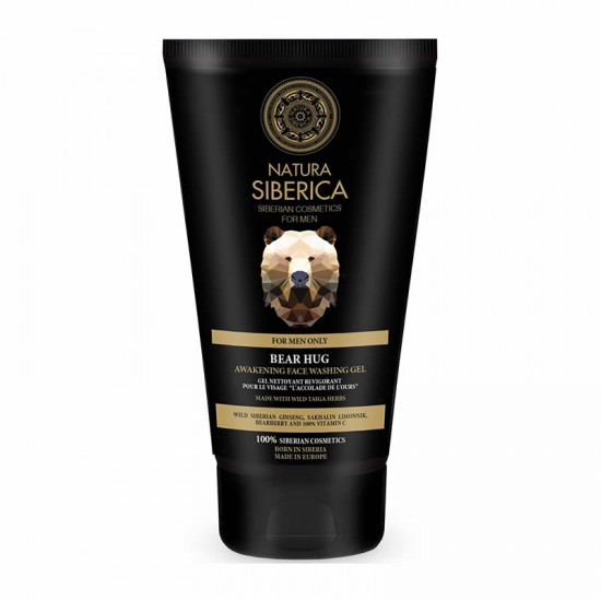 Natura Siberica Men Bear Hug Awakening Face Washing Gel 150ml - Τζελ Καθαρισμού Προσώπου για Όλους οι Τύπους Δέρματος