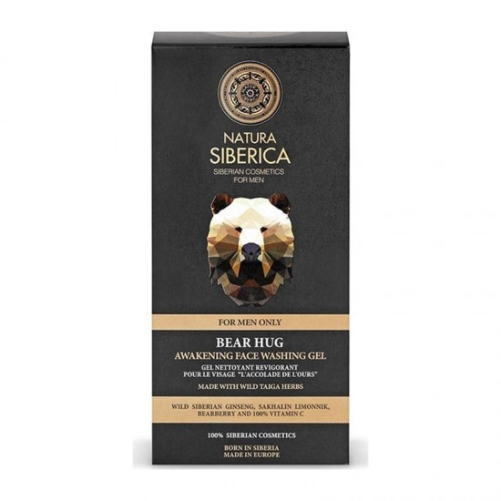 Natura Siberica Men Bear Hug Awakening Face Washing Gel 150ml - Τζελ Καθαρισμού Προσώπου για Όλους οι Τύπους Δέρματος