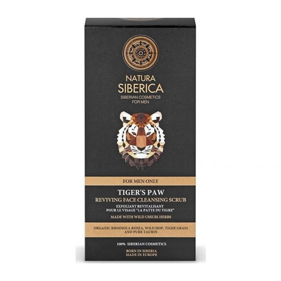 Natura Siberica Men Tiger’s Paw Reviving Face Cleansing Scrub 150ml - Αναζωογονητικό Καθαριστικό Scrub Προσώπου, Όλοι οι Τύποι Δέρματος, Όλες οι Ηλικίες