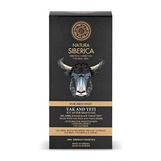 Natura Siberica Men Yak&Yeti After Shave Gel 150ml - Τζελ Προσώπου για Μετά το Ξύρισμα, Κατάλληλο για Όλους τους Τύπους Επιδερμίδας