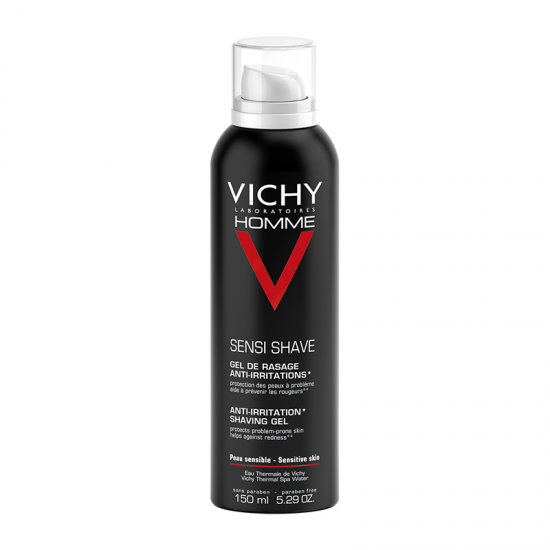 Vichy Homme Sensi Shave Anti-Irritation Shaving Gel 150ml - Τζελ Ξυρίσματος Κατά των Ερεθισμών