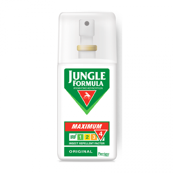 Jungle Formula Maximum Original Spray IRF4 75ml - Εντομοαπωθητικό Σπρέι Μέγιστης Προστασίας με Διάρκεια έως 9 ώρες για Ενήλικες