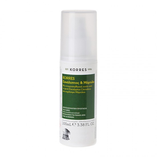 Korres Insect Repellent Emulsion 100ml - Εντομοαπωθητικό Γαλάκτωμα Σώματος και Προσώπου με Ευκάλυπτο και Μύρτιλο από 2 ετών