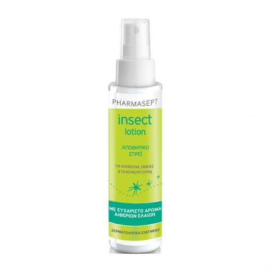 Pharmasept Insect Lotion 100ml - Απωθητική Λοσιόν σε Spray για Κουνούπια, Σκνίπες και Κουνούπι Τίγρης από 2 ετών