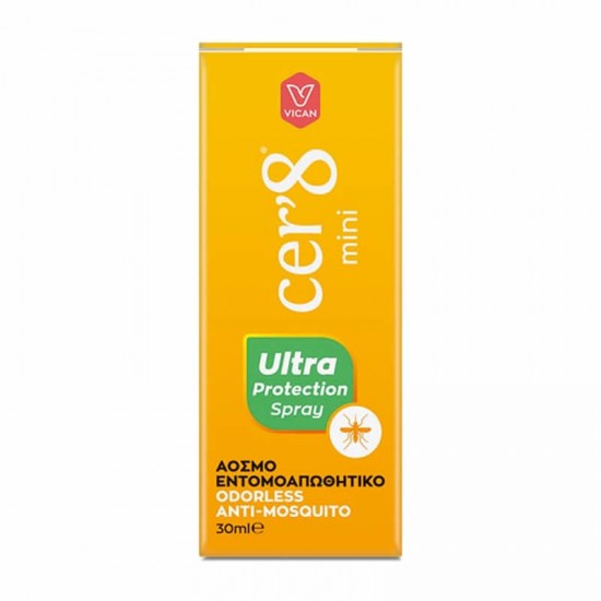 Vican Cer'8 Mini Ultra Protection Spray Άοσμο Εντομοαπωθητικό 30ml