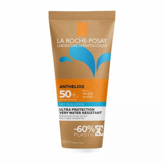 La Roche-Posay Anthelios Wet Skin Lotion SPF50+ Ενυδατική Αντηλιακή Λοσιόν Σώματος Ανθεκτική σε Νερό και Ιδρώτα 250ml