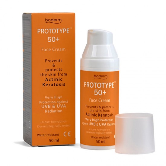 Boderm Prototype Face Cream SPF50+ Αντηλιακή Κρέμα Προσώπου Προφυλάσσει & Προστατεύει από την Ακτινική Κερατίαση 50ml