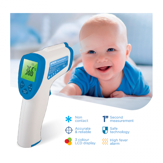 Avron ThermoCheck Ανέπαφο Ψηφιακό Θερμόμετρο Μετώπου με Υπέρυθρες Δευτερολέπτου 1 Τεμάχιο