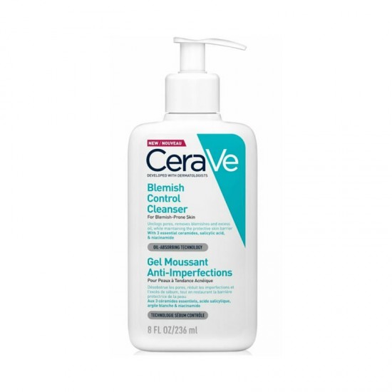CeraVe Blemish Control Cleanser Τζελ Καθαρισμού Προσώπου για Επιδερμίδες με Ατέλειες 236ml
