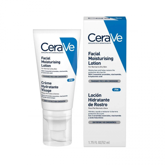Cerave Facial Moisturizing Lotion Ενυδατική Κρέμα Προσώπου για Κανονικές/Ξηρές Επιδερμίδες 52ml