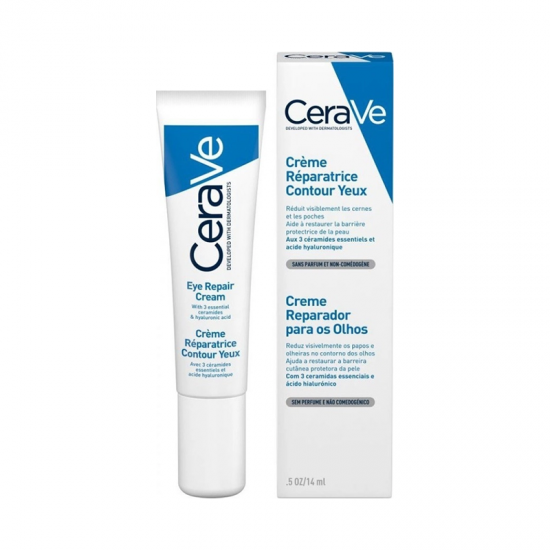 CeraVe Eye Repair 24ωρη Κρέμα Ματιών με Υαλουρονικό Οξύ για Μαύρους Κύκλους 14ml