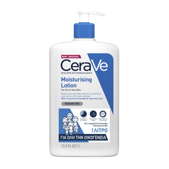 CeraVe Moisturising Lotion Ενυδατικό Γαλάκτωμα Προσώπου & Σώματος για Ξηρό έως Πολύ Ξηρό Δέρμα 1000ml