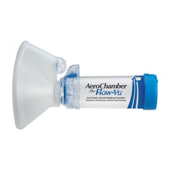AeroChamber Plus Flow-Vu Large Mask Adults Αεροθάλαμος Εισπνοών Ενηλίκων