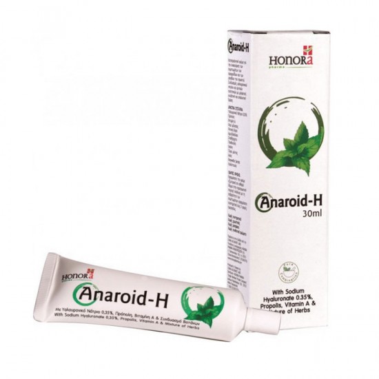 Honora Pharma Anaroid-H Cream 30ml - Μαλακτική Κρέμα για Αιμορροΐδες με Υαλουρονικό, Πρόπολη, Βιταμίνη Α και Μείγμα Βοτάνων