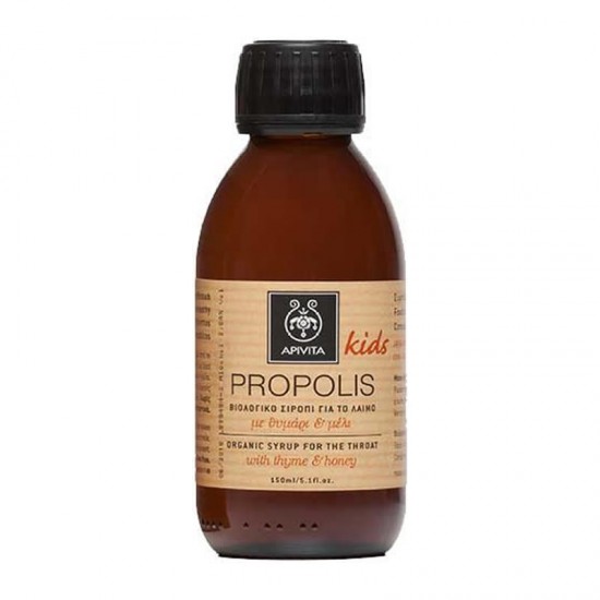 Apivita Kids Propolis Syrup Βιολογικό Σιρόπι για το Λαιμό με Πρόπολη & Θυμάρι για Παιδιά 150ml