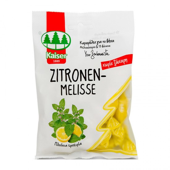 Kaiser 1889 Zitronenmelisse Καραμέλες για το Βήχα με Μελισσόχορτο & 13 Βότανα75g