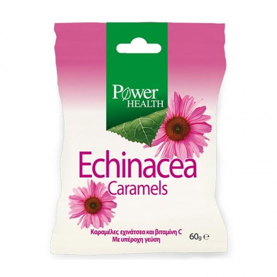 Power Health Echinacea Caramels 60g - Καραμέλες για Πονόλαιμο και Βήχα με Εχινάκεια και Βιταμίνη C