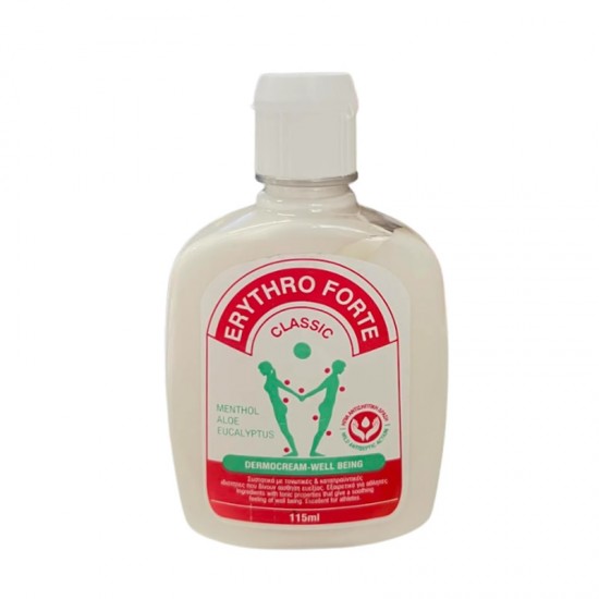 Erythro Forte Classic Thermocream Mentol, Aloe & Eucalyptus 115ml - Θερμαντική Αλοιφή με Μενθόλη, Αλόη & Ευκάλυπτο για Μυϊκούς Πόνους