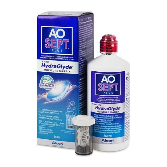 Alcon Aosept Plus Hydraglyde Υγρό Φακών Επαφής 360ml