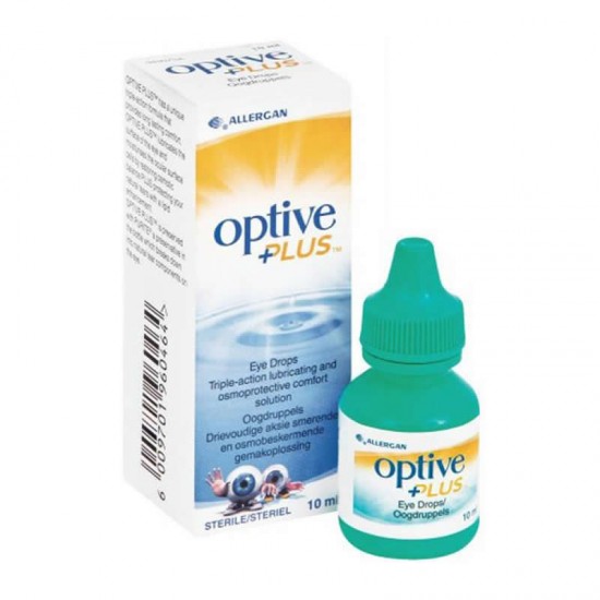 Allergan Optive Plus Eye Drops Λιπαντικές Οφθαλμικές Σταγόνες Τριπλής Δράσης 10ml