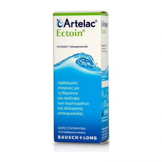 Bausch+Lomb Artelac Ectoin Λιπαντικές Οφθαλμικές Σταγόνες με Υαλουρονικό 0,24% & Εκτοΐνη 0,20% 10ml 