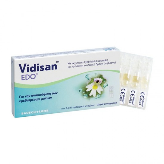 Bausch+Lomb Vidisan EDO 10x0,6ml - Λιπαντικές Οφθαλμικές Σταγόνες	