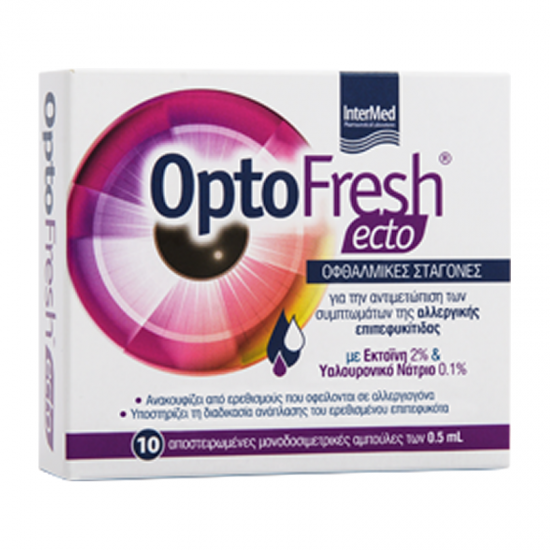Intermed OptoFresh Ecto Eye Drops Οφθαλμικές Σταγόνες για Αλλεργική Επιπεφυκίτιδα 0,5ml x 10τμχ