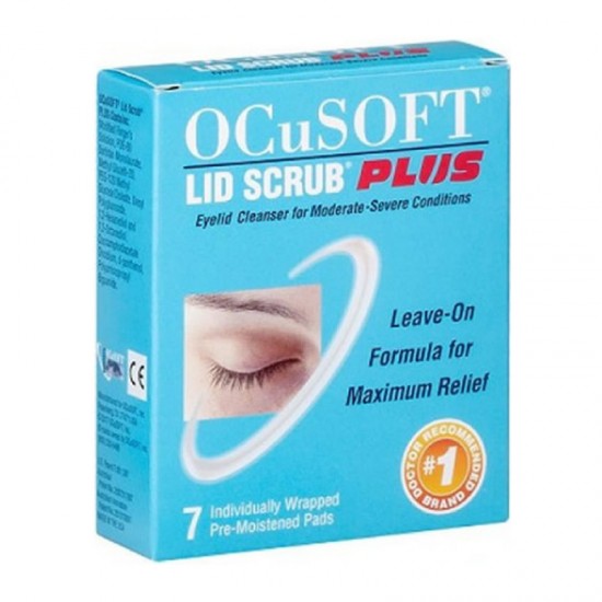 Ocusoft Lid Scrub Plus Pre-Moistened Pads 7 Τεμάχια - Μαντηλάκια Καθαρισμού και Περιποίησης των Ερεθισμένων Βλεφάρων