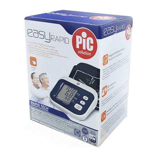 PIC Solution Easy Rapid Πιεσόμετρο Ψηφιακό με 60 Μνήμες και Ανίχνευση Αρρυθμίας