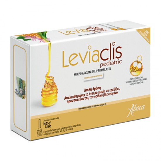 Aboca Leviaclis Pediatric Microclisma 6x5g - Μικροκλύσματα Μίας Χρήσης κατά της Δυσκοιλιότητας για Παιδιά και Βρέφη