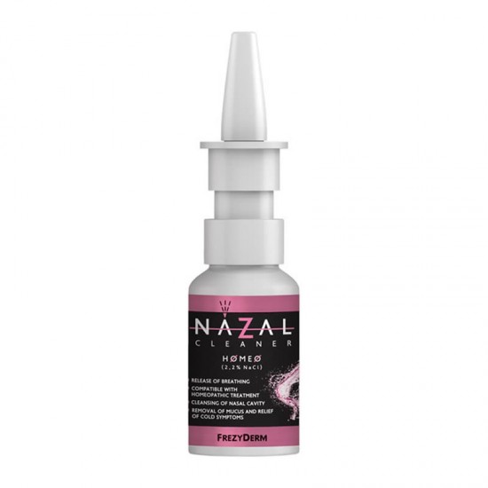 Frezyderm Nazal Cleaner Homeo 30ml - Υπέρτονο Ρινικό Αποσυμφορητικό Spray Καθημερινής Χρήσης Χωρίς Κορτιζόνη για Ομοιοπαθητική Θεραπεία