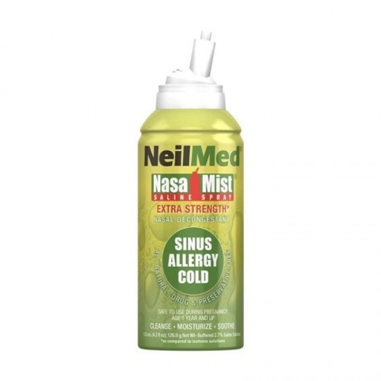 NeilMed NasaMist Saline Spray Extra Strength Hypertonic 2.7% 125ml - Υπέρτονο Ρινικό Αποσυμφορητικό Σπρέι
