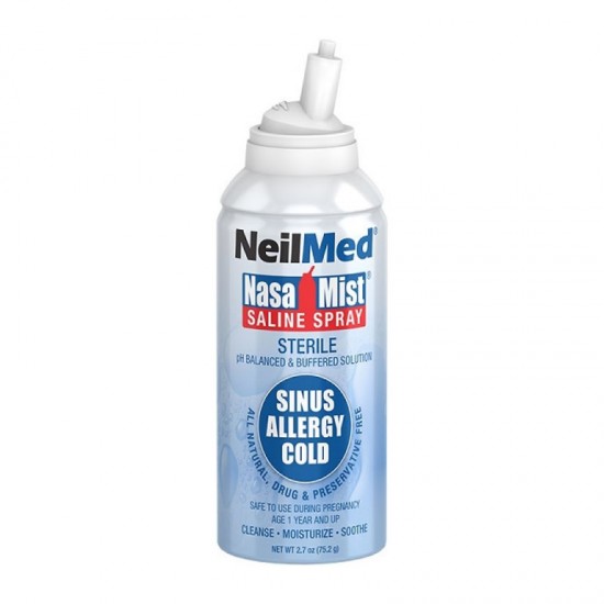 NeilMed NasaMist Saline Spray Sterile Isotonic 75ml - Ισότονο Ρινικό Αποσυμφορητικό Σπρέι