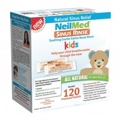 NeilMed Sinus Rinse Kids 120 Sachets - Ανταλλακτικά Φακελάκια μιας χρήσης για τη Συσκευή Ρινικών Πλύσεων Sinus, Κατάλληλο από 4 ετών
