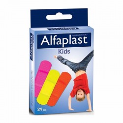 Karabinis Medical Alfaplast Kids Strips,Παιδικά Αυτοκόλλητα Υποαλεργικά Επιθέματα από Ελαστικό Υλικό σε 2 Μεγέθη, 24τμχ