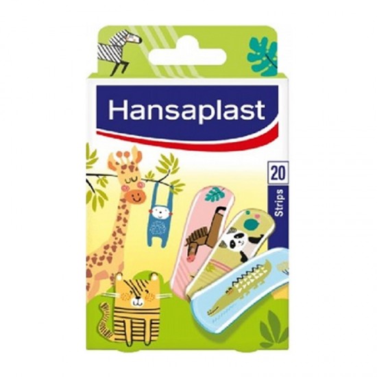 Hansaplast Animals Kids 20 Strips σε 2 Μεγέθη - Αυτοκόλλητα Επιθέματα για Παιδιά με Ζωάκια
