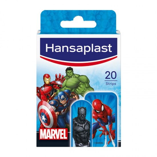 Hansaplast Marvel Kids 20 Strips σε 2 Μεγέθη - Αυτοκόλλητα Επιθέματα για Παιδιά με τους ήρωες της Marvel