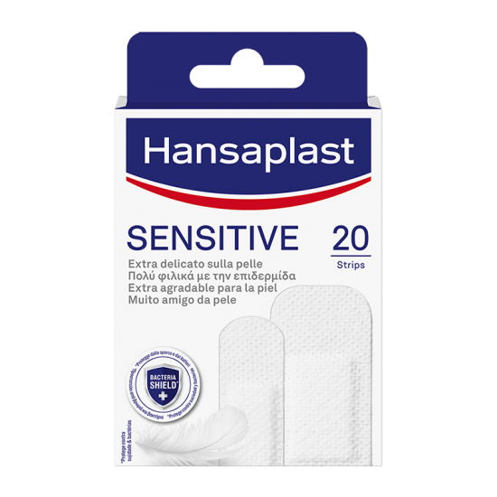 Hansaplast Sensitive 20 Strips - Αυτοκόλλητα Επιθέματα Υποαλλεργικά Πολύ φιλικά με την Επιδερμίδα