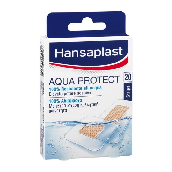 Hansaplast Aqua Protect 100% Water Resistant 20 Τεμάχια - Αυτοκόλλητα Επιθέματα 100% Αδιάβροχα