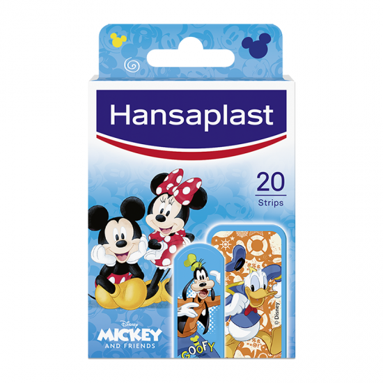 Hansaplast Disney Mickey & Friends Kids 20 strips σε 2 Μεγέθη - Αυτοκόλλητα Επιθέματα για Παιδιά με τους ήρωες του Μίκι Μάους