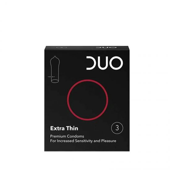 DUO Extra Thin Προφυλακτικά Πολύ Λεπτά για Προστασία & Απόλαυση 3τμχ