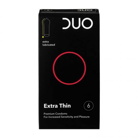 DUO Extra Thin Προφυλακτικά Πολύ Λεπτά για Προστασία & Απόλαυση 6τμχ