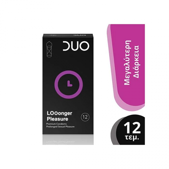 Duo Lοnger Pleasure Retarding Προφυλακτικά με Επιβραδυντικό για Μεγαλύτερη Απόλαυση 12τμχ