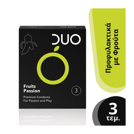 Duo Fruits Passion Προφυλακτικά με Γεύσεις για Δημιουργικότητα & Διασκέδαση 3τμχ