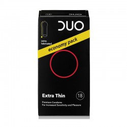 DUO Extra Thin Economy Pack Προφυλακτικά Πολύ Λεπτά για Προστασία & Απόλαυση 18τμχ
