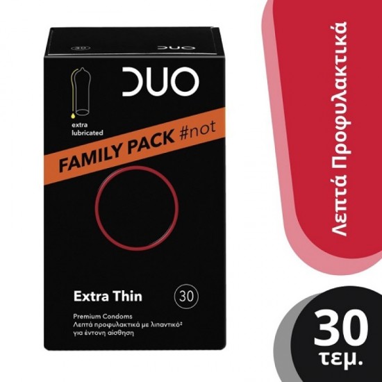 DUO Extra Thin Family Pack #not Προφυλακτικά Πολύ Λεπτά για Προστασία & Απόλαυση 30τμχ