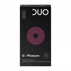 Duo G-Pleasure Strawberry 12 Τεμάχια - Κουκίδες και Ραβδώσεις για Έντονη Διέγερση