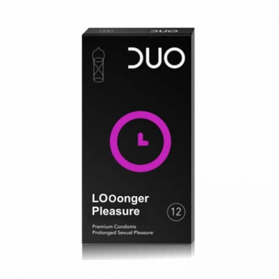 Duo Lοnger Pleasure Retarding Προφυλακτικά με Επιβραδυντικό για Μεγαλύτερη Απόλαυση 12τμχ